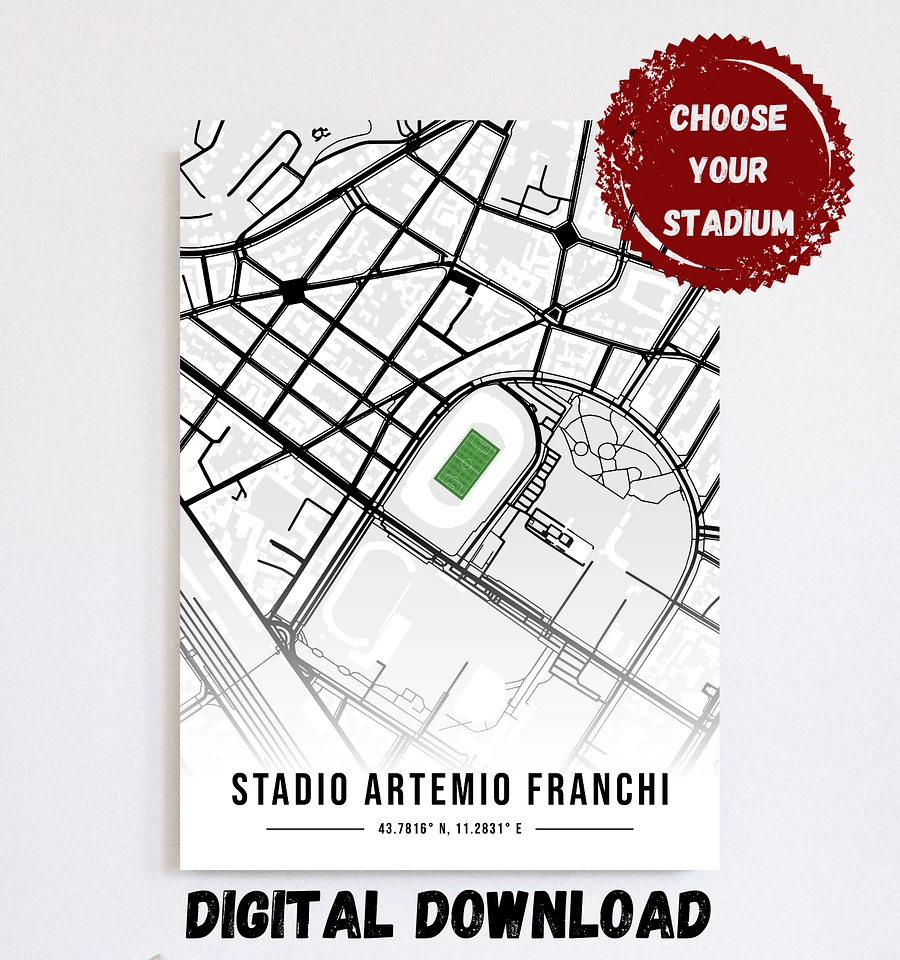 Stadio Artemio Franchi Design Digital Download product image (2)