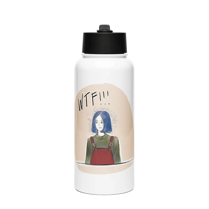 WTF!!! Confusion Stainless Steel Water Bottle product image (1)