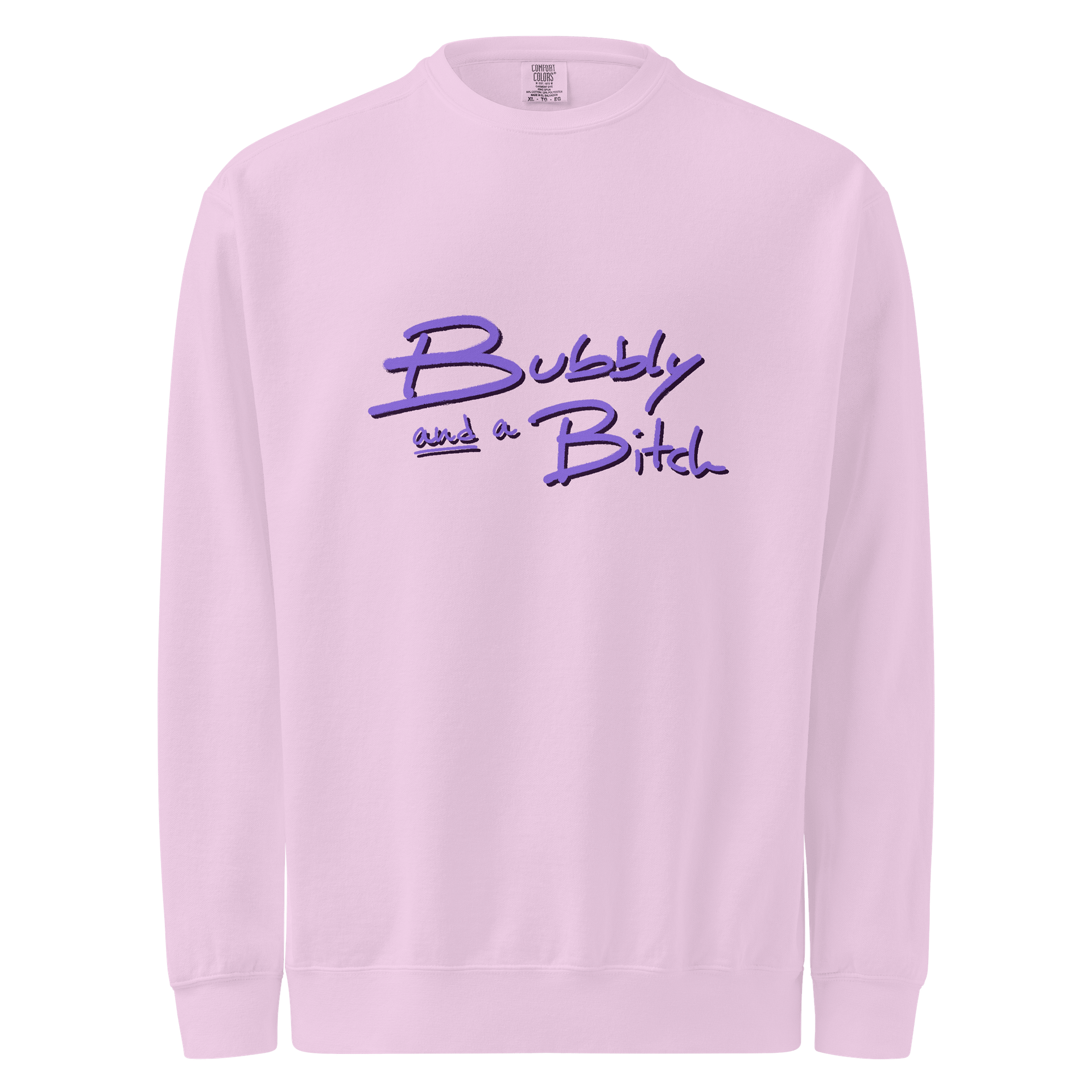 Bubbly and a B (violet shadow design) comfort crew product image (1)