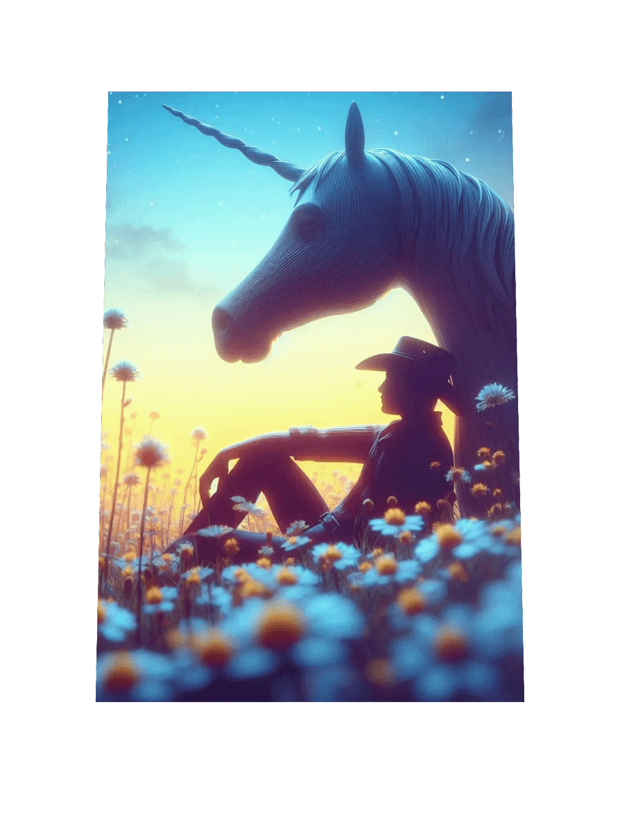 Unicorn Cowboy Enhanced Matte Paper Poster product image (2)