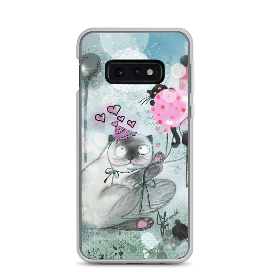 ‘Cat in a party hat’’ Samsung phone case product image (1)