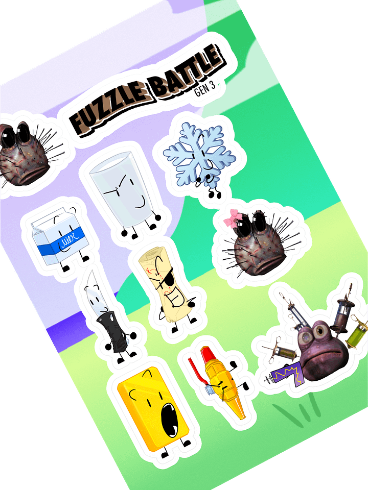 Fuzzle Battle Gen 3 Sticker Sheet product image (1)