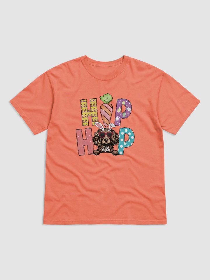 Hip Hop Easter Boykin Spaniel T-Shirt | Cute Easter Day Boykin Wearing Bunny Ears and Sunglasses T-Shirt product image (2)