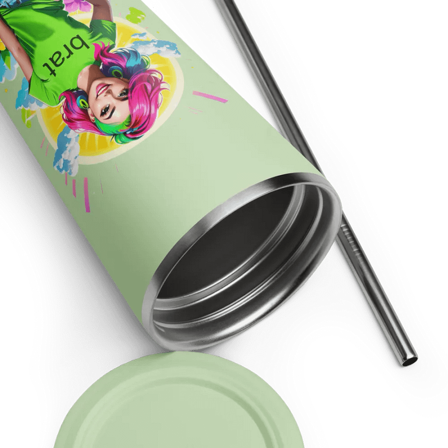 Brat 20 oz Tumbler Cup - Mint - Insulated Tumbler with a Straw v5 product image (9)