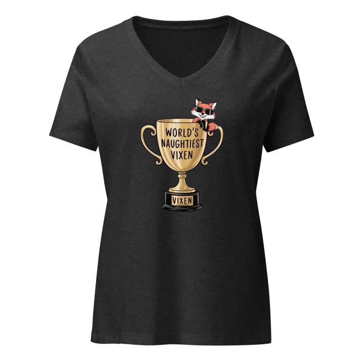 World's Naughtiest Vixen Trophy Vee Neck Tee product image (3)
