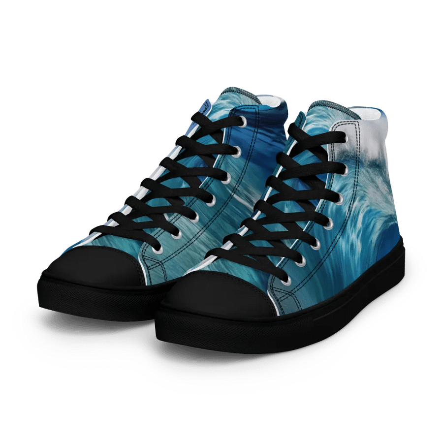 Ocean Wave High Top Canvas Shoes For Men product image (7)