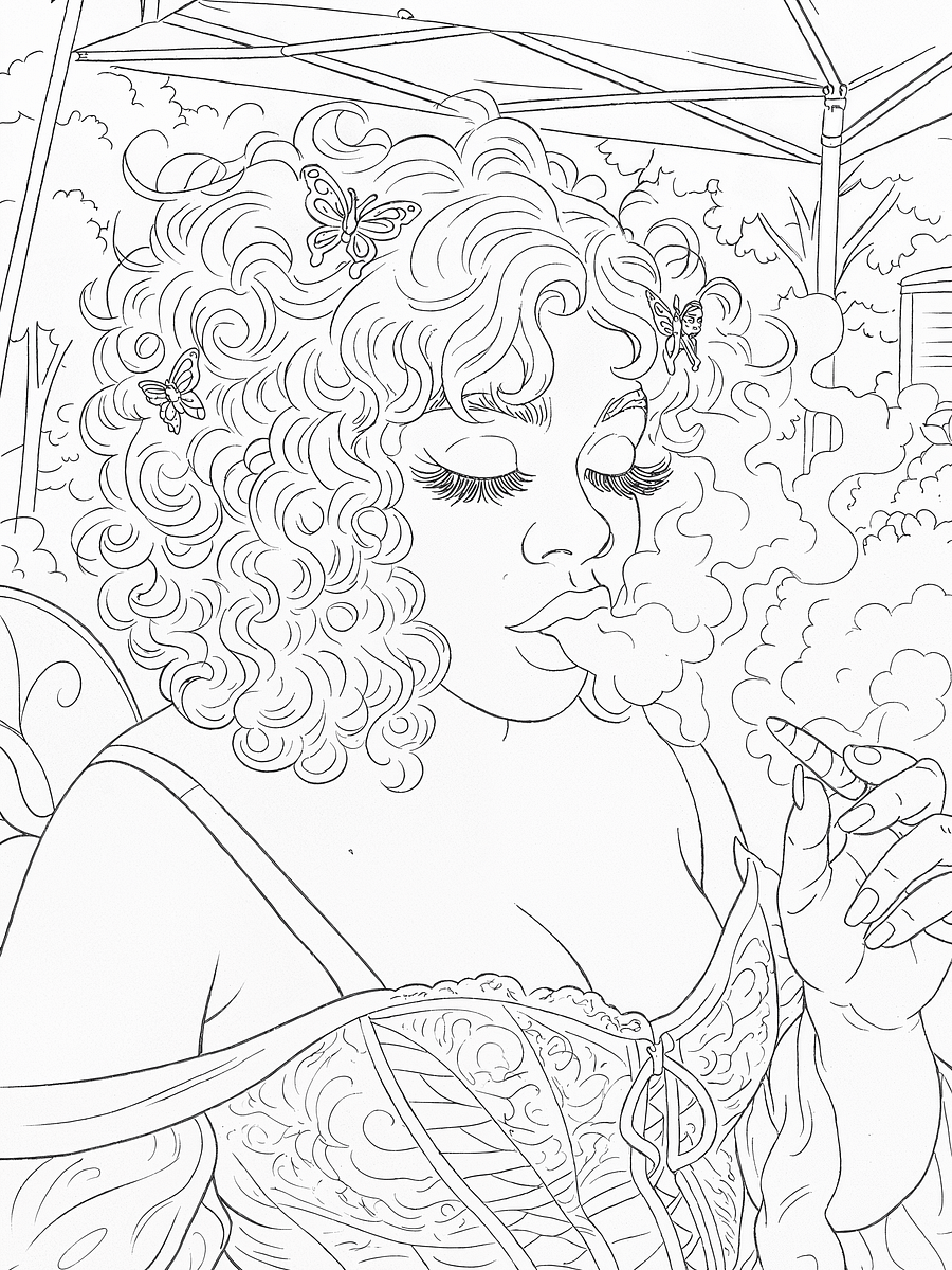 Pre-Sale for Black Bay Fae Coloring Book by Justina Sade M.A. product image (4)