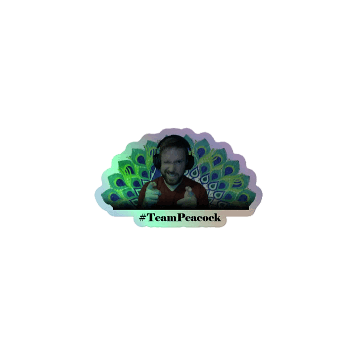 #TeamPeacock Holo Sticker product image (1)