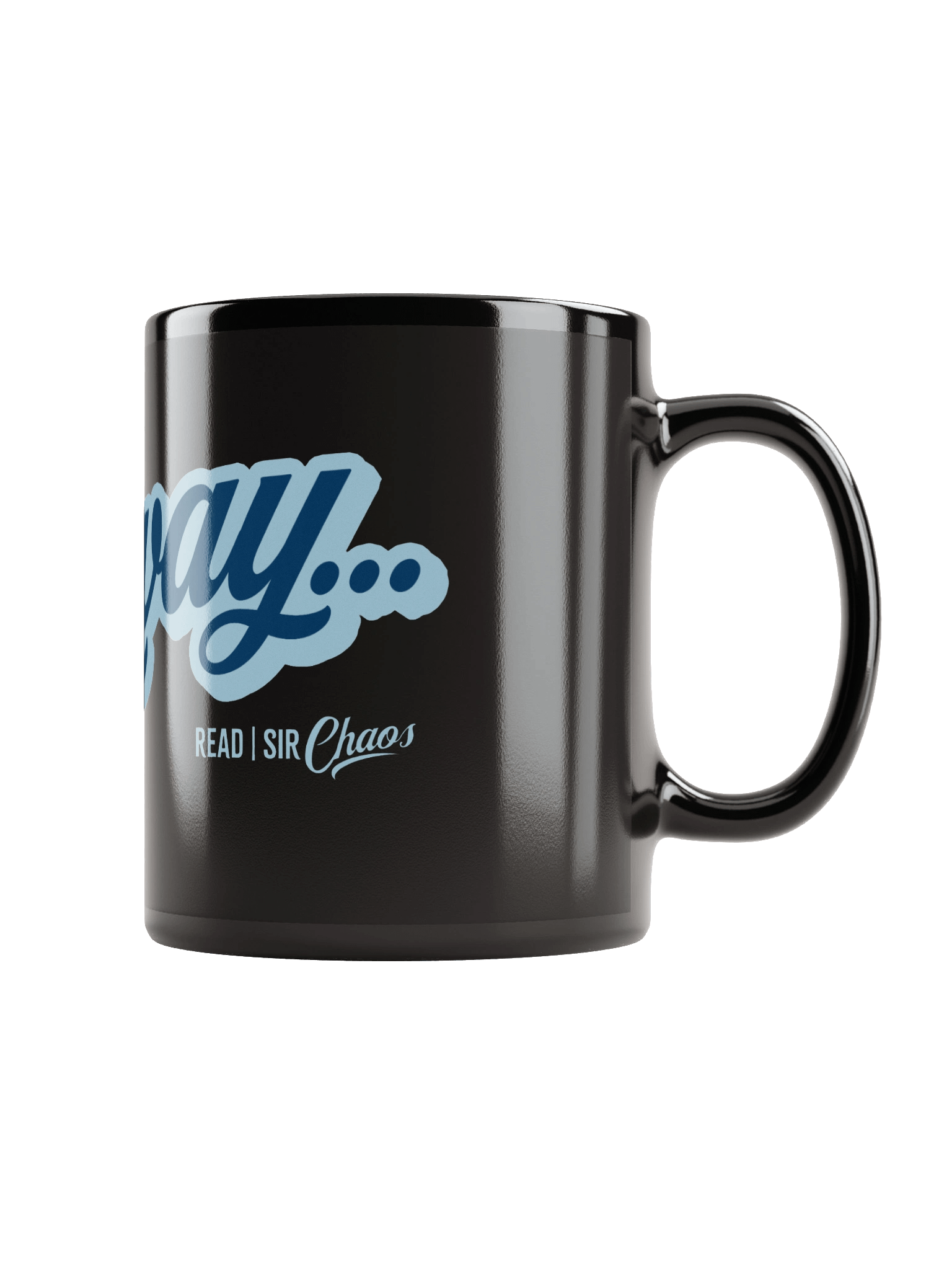 Anyway... Black Mug (blue on blue solid) product image (2)