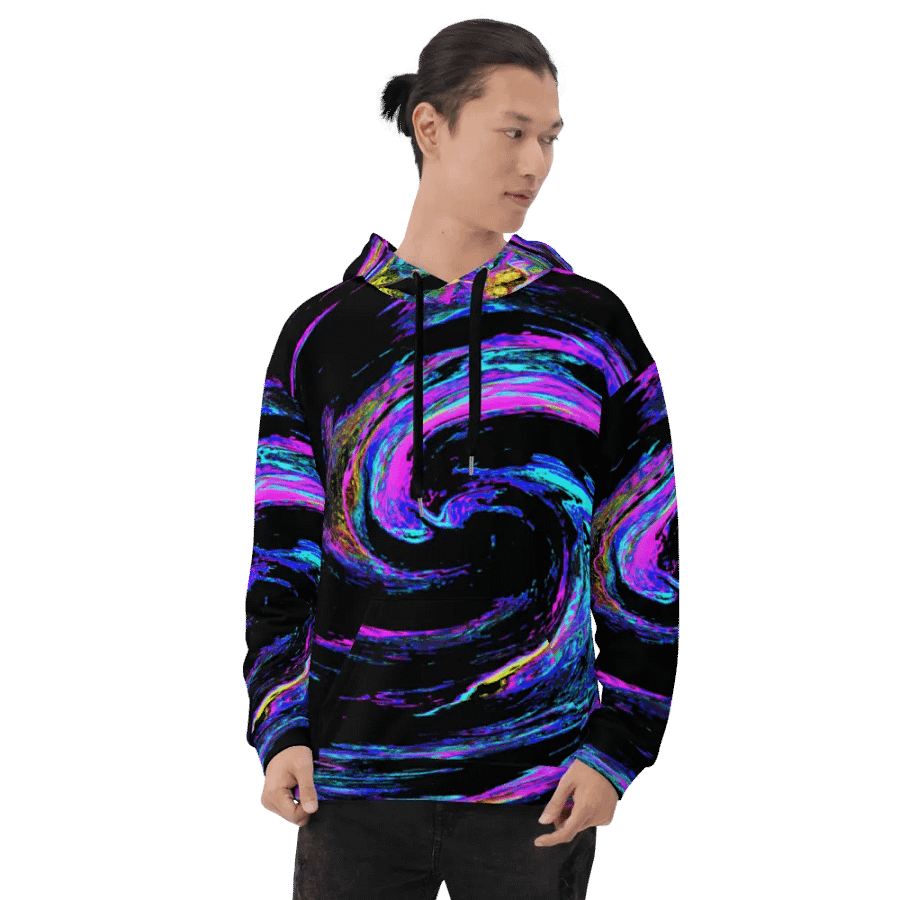 Abstract Swirling Long Grass Unisex Pull Over Hoodie product image (8)
