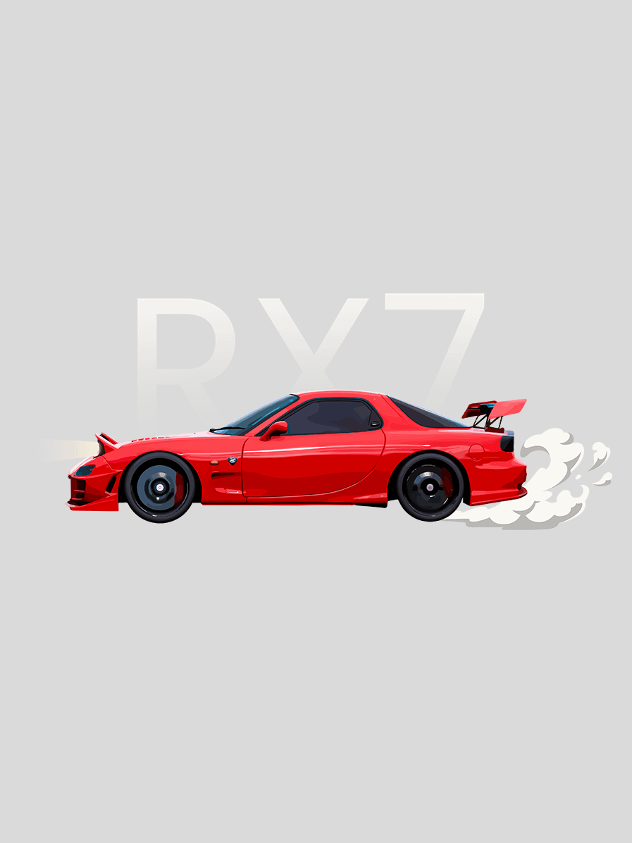 RX7 - Printed Tee High Quality product image (2)