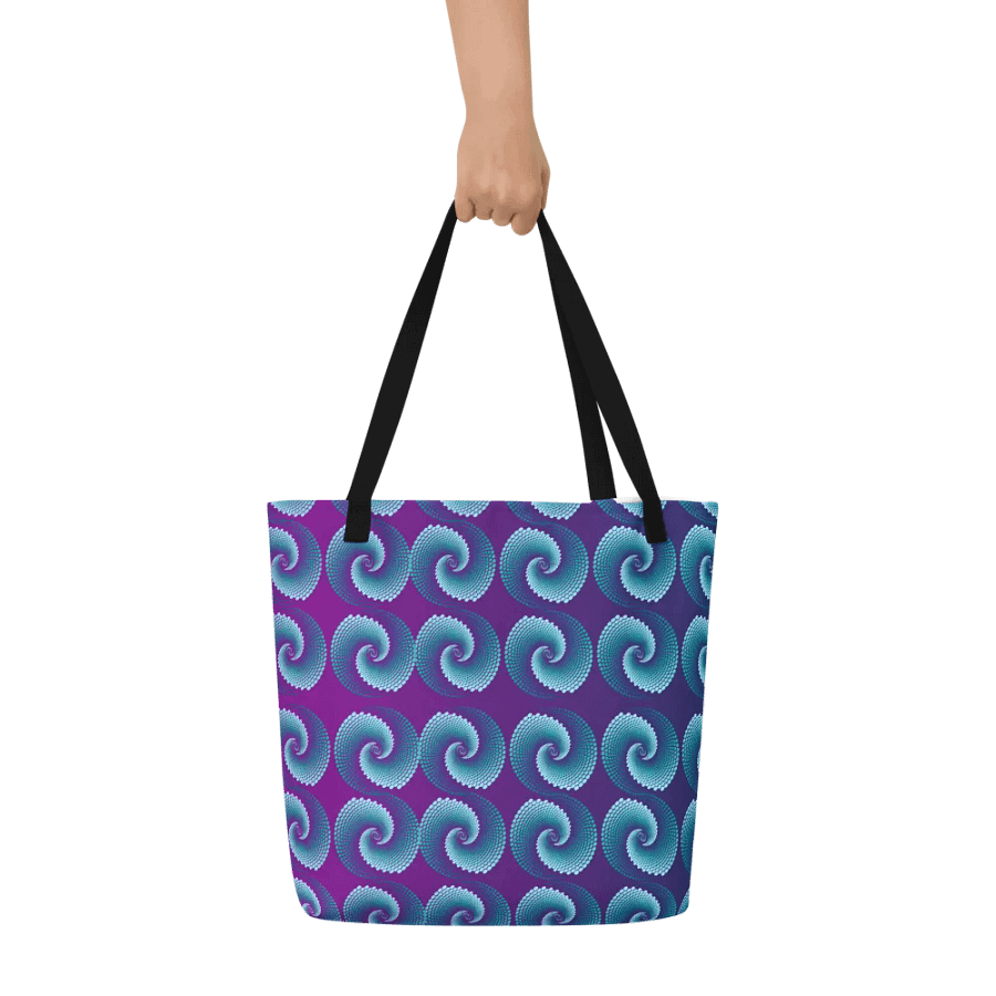 Spiral Symphony Large Tote Bag for arty ladies moms friends product image (6)