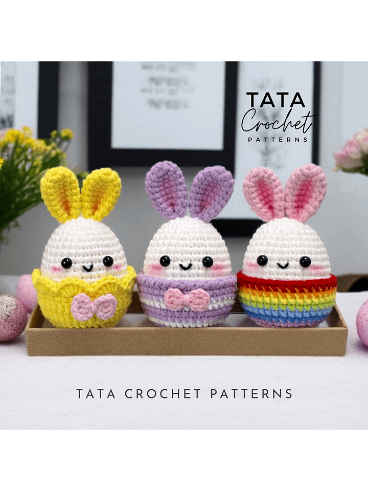 PDF Pattern -♡- (8 in 1) Super Cute Easter Bunny Eggs Amigurumi product image (1)