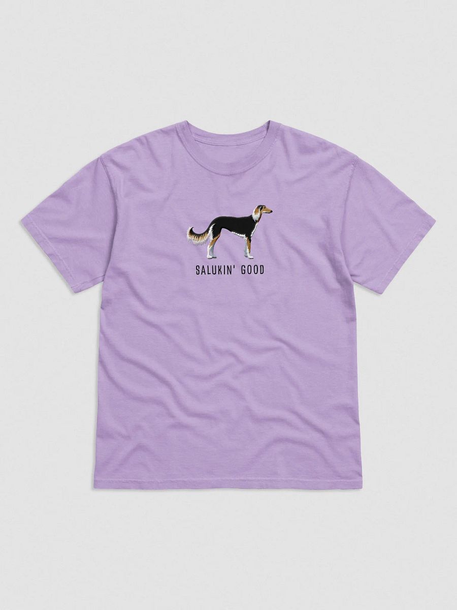 Salukin' Good T-Shirt(Embroidered) of a Saluki(Black & Tan) product image (4)