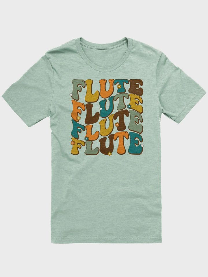 Groovy Wavy Flute Typography T-Shirt - Retro Colors - Unisex product image (1)