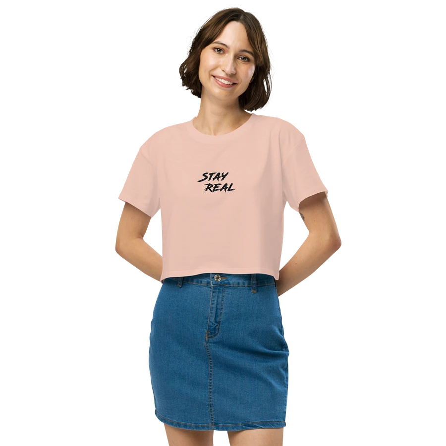 Stay REAL Embroidered Crop Top product image (7)