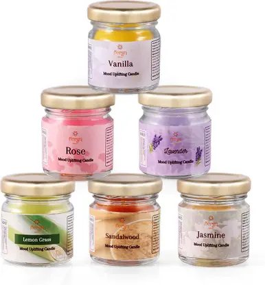 Floryn decor Scented Candles For Home Decor (Pack of 6) product image (1)