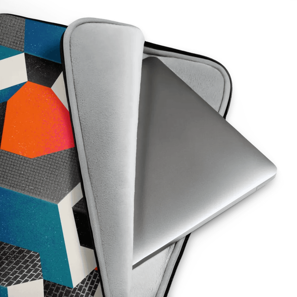 Blue/Orange Geometric Laptop Sleeve product image (3)