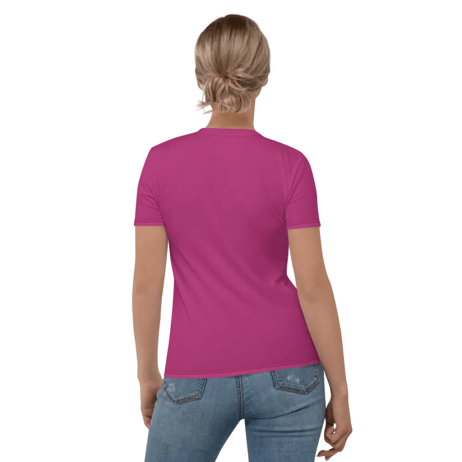 Plain Medium Plum Pink Light Summer Women's Crewneck Polyester Heavyweight Premium T-Shirt by Treasure Pie product image (8)