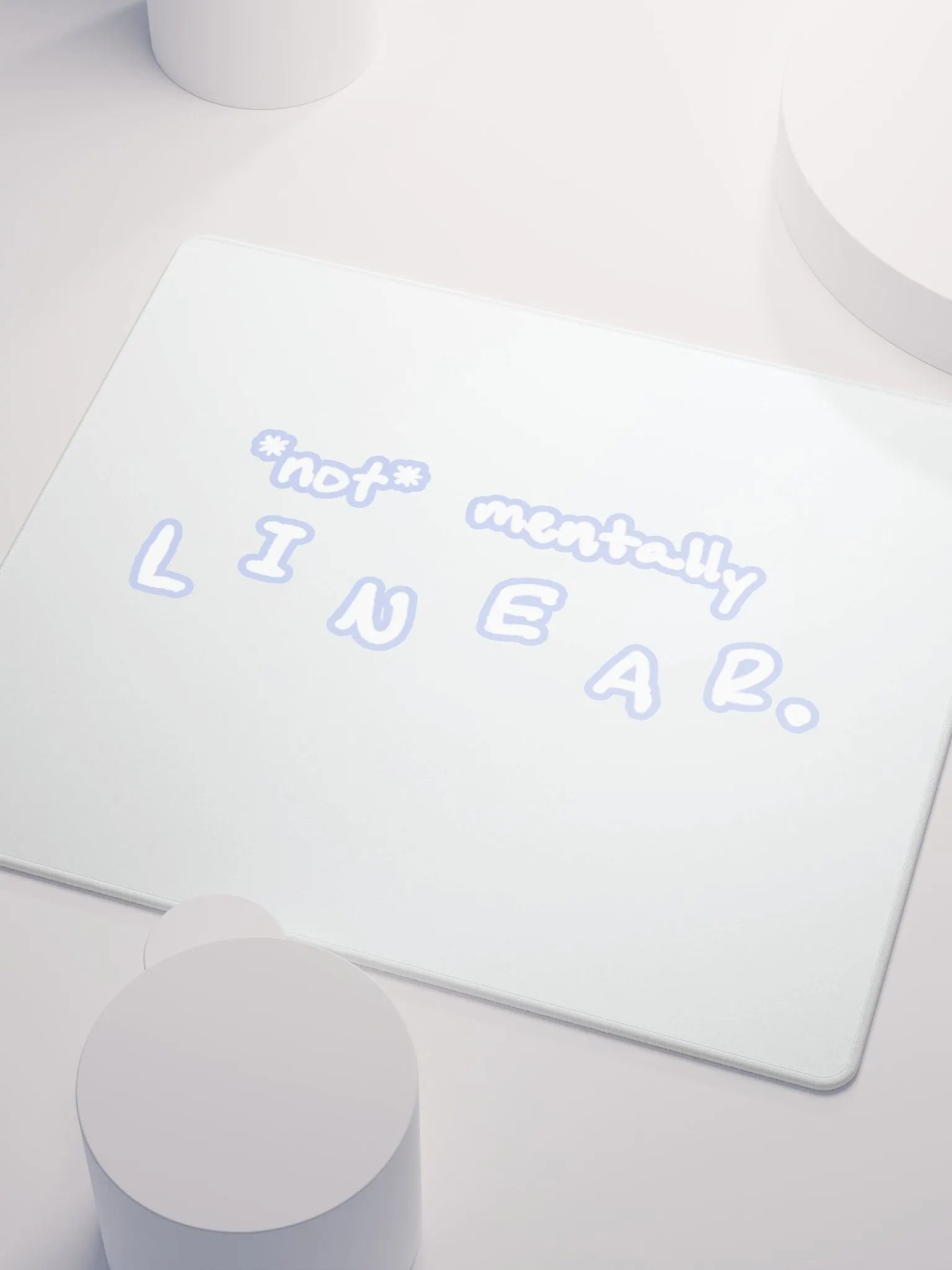 *not* mentally linear (lined design, #BDCAEF) mouse pad product image (3)