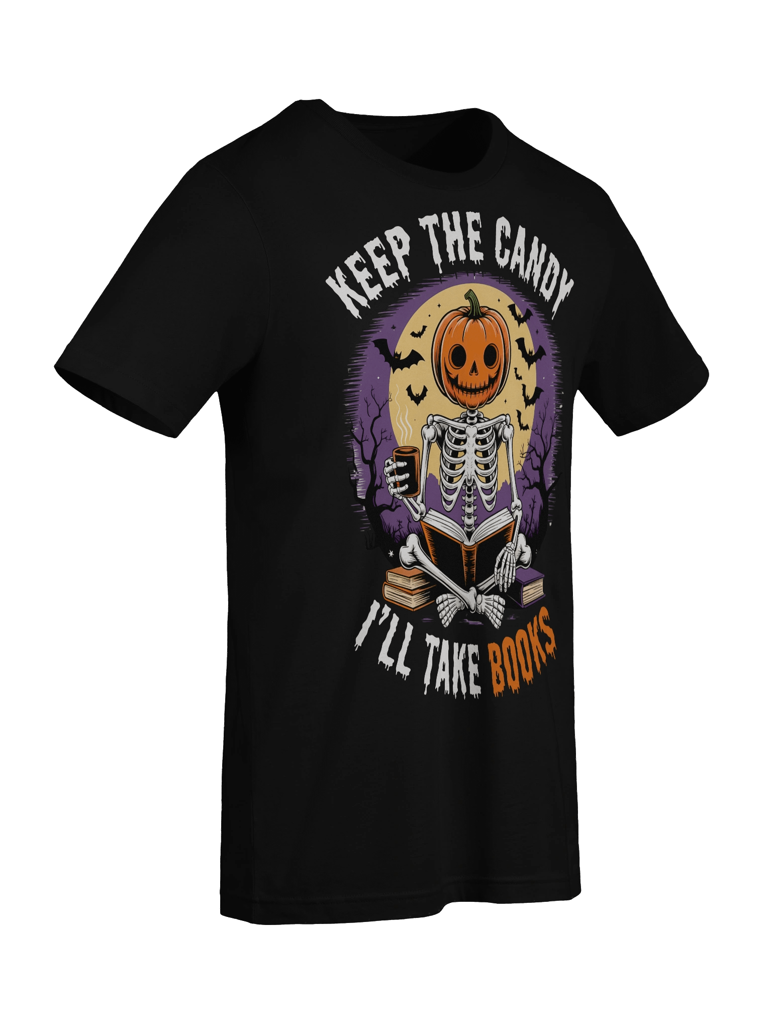 Spooky Book Lovers "I'll Take Books" Halloween T-Shirt product image (9)