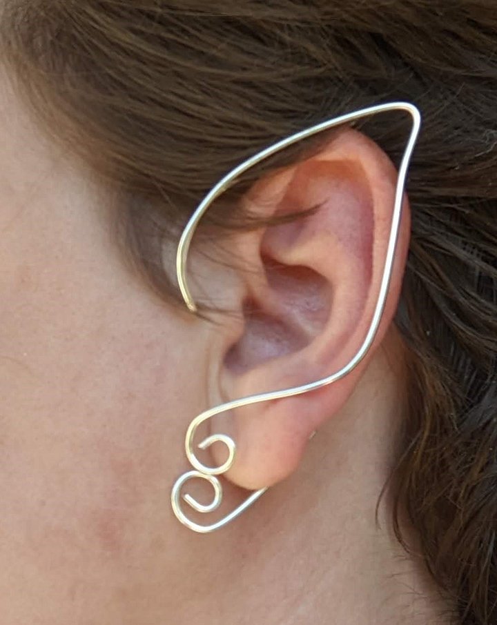 Wire Elf Ears - Standard Silver Outline product image (2)