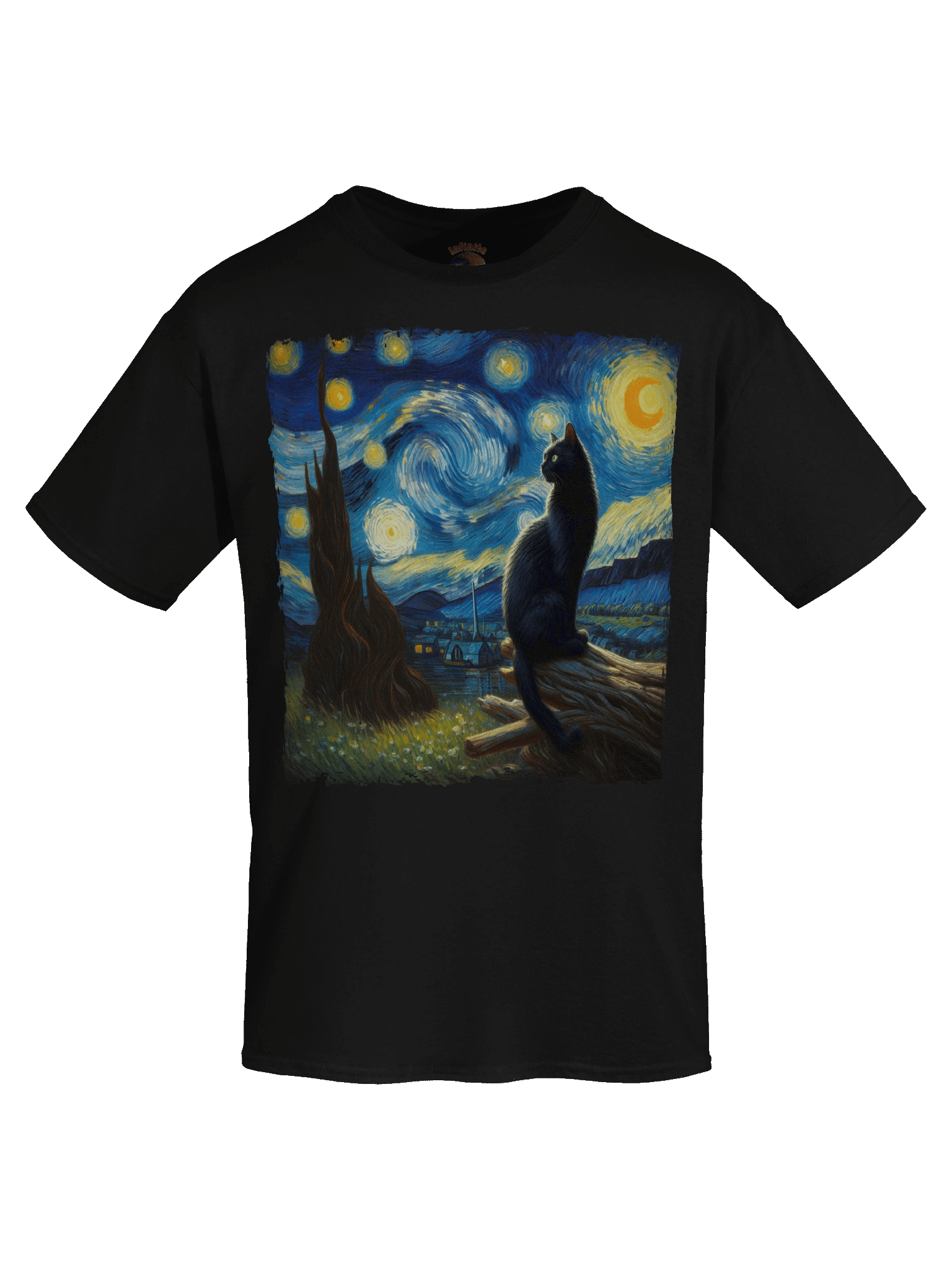 BLACK CAT STARRY NIGHT T-SHIRT product image (74)