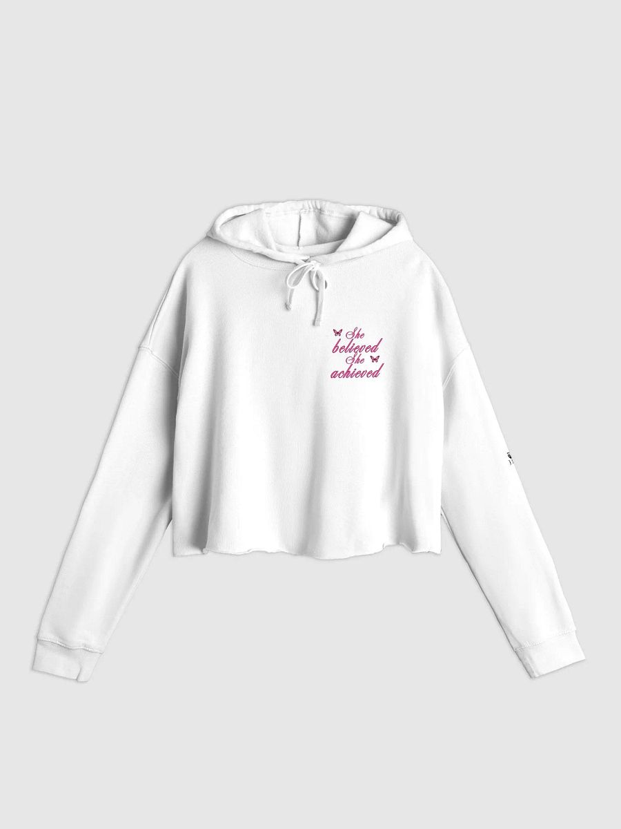 She Believed, She Achieved Cropped Hoodie product image (1)