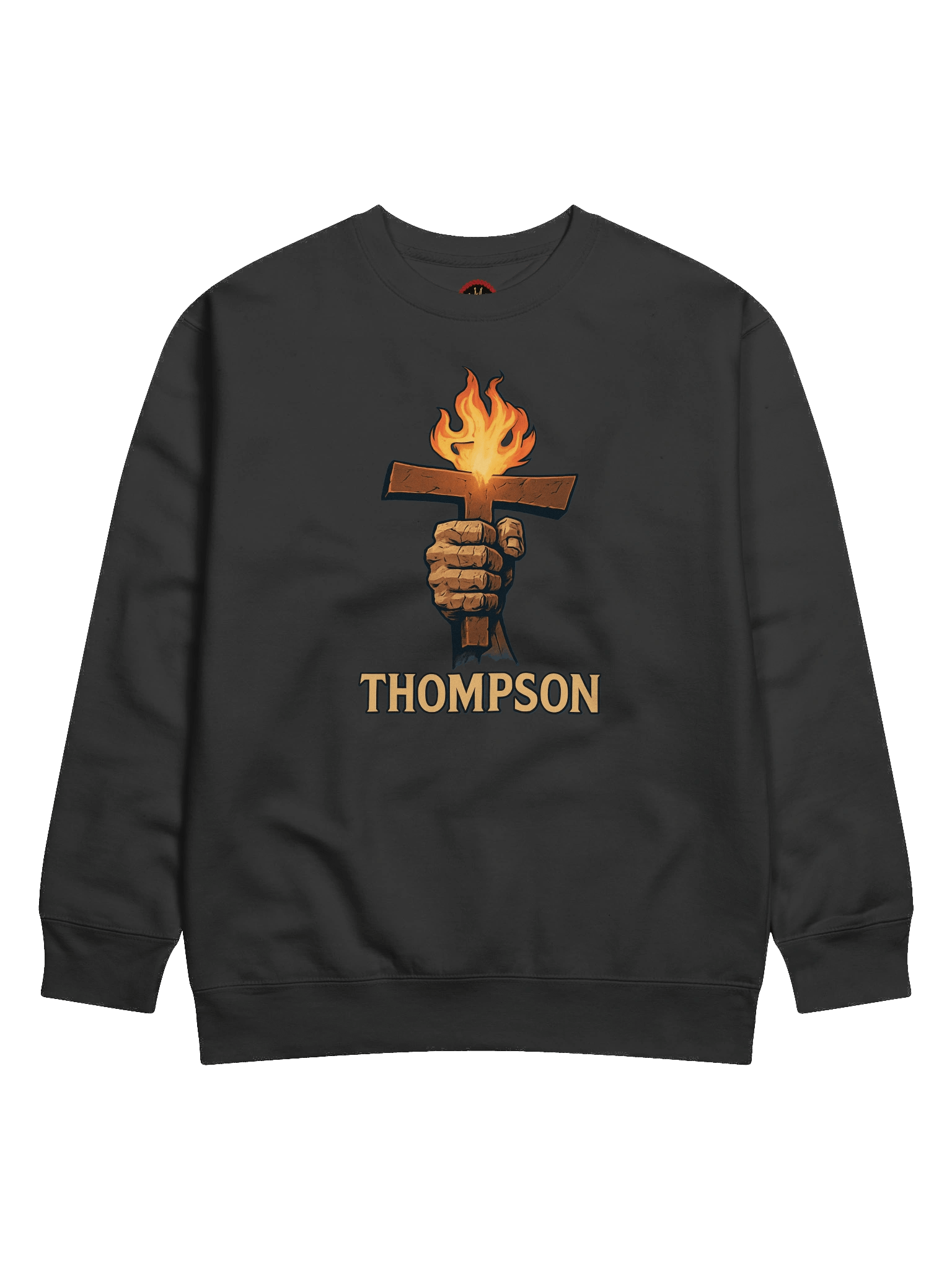 Flame Cross Premium Sweatshirt Thompson Hodočasnik product image (1)