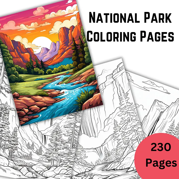 230 National Park Coloring Pages product image (1)