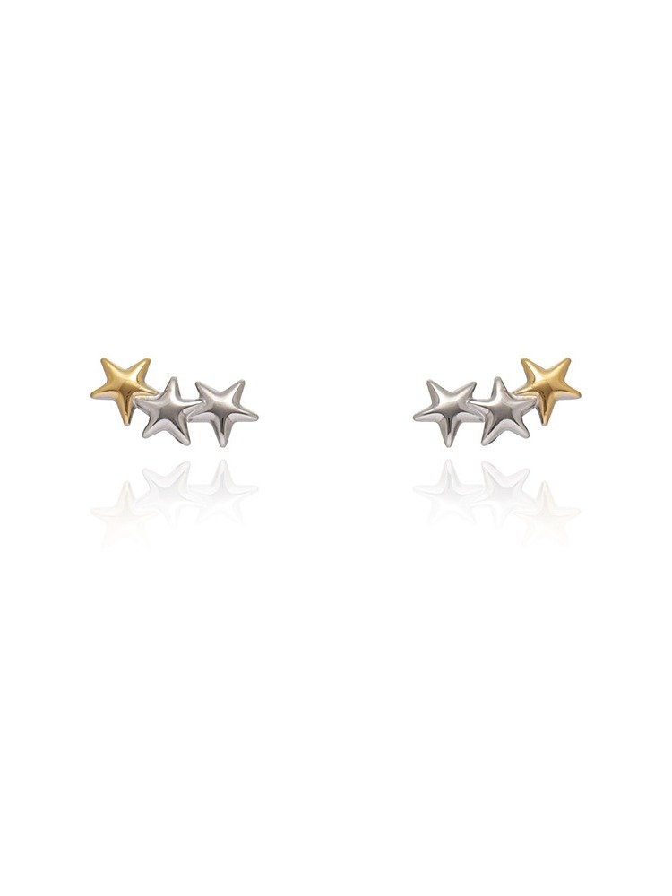 Triple Star Stud Earrings | 18k Gold Plated product image (1)