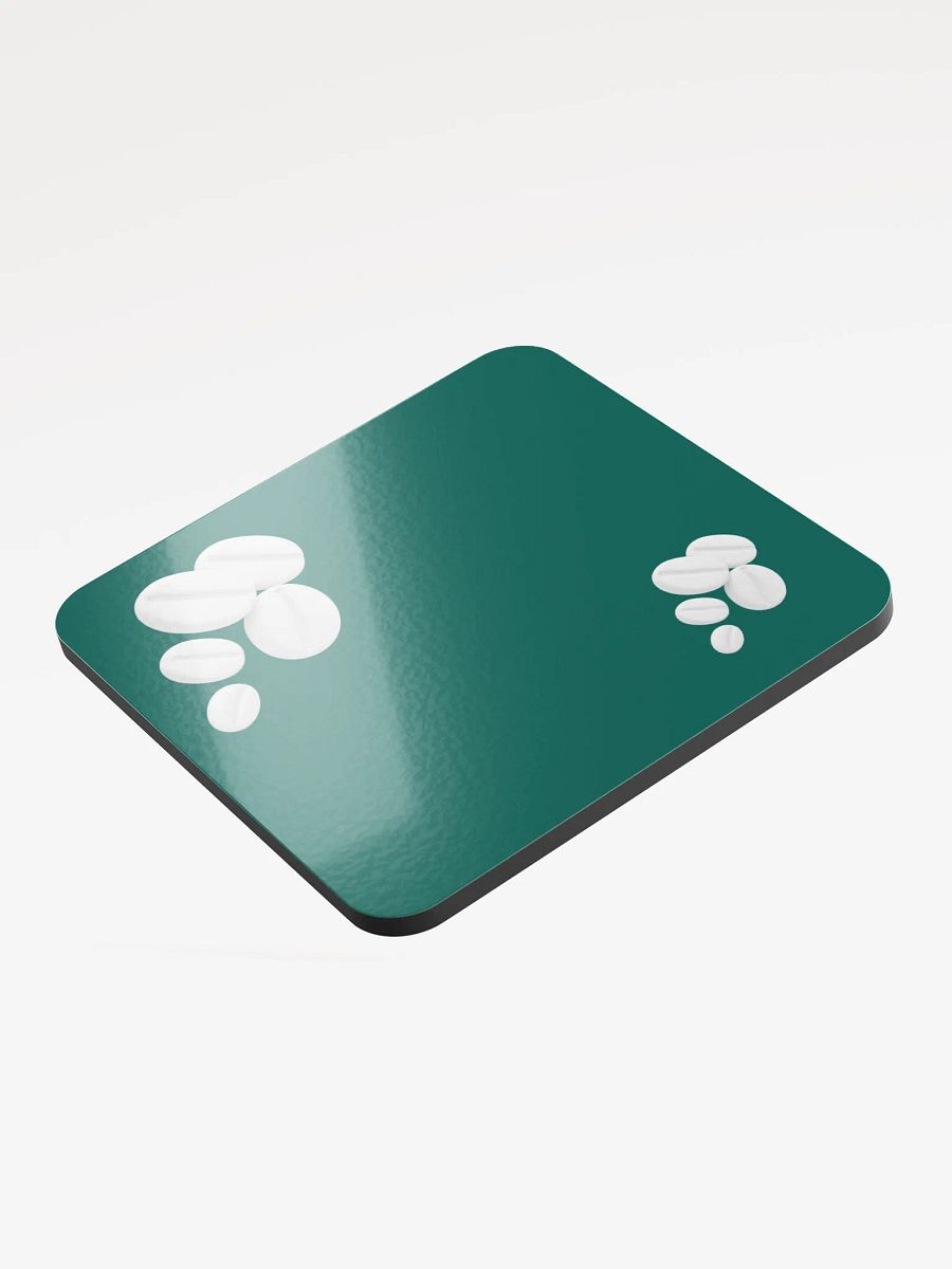 Dark Green I Swear They Are Coffee Beans! White Coffee Beans Coaster product image (3)
