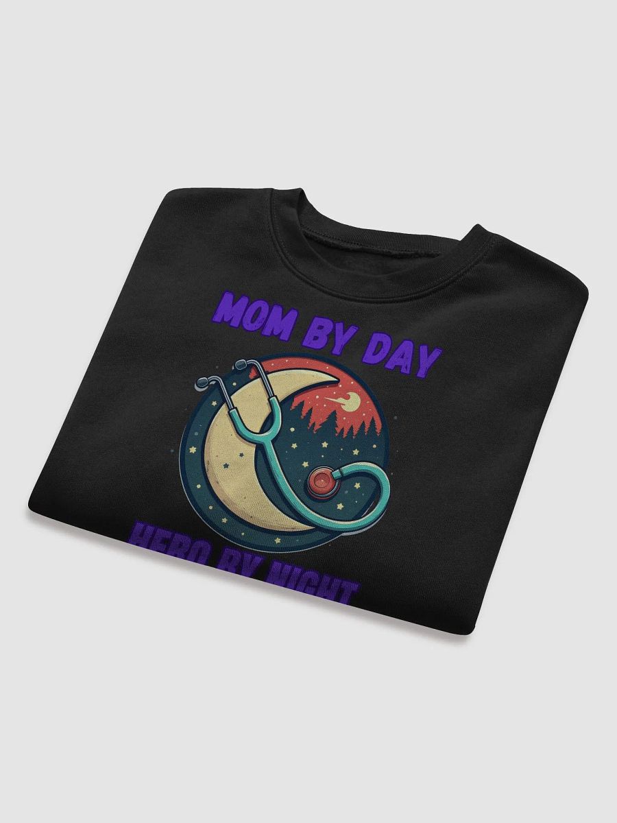 mom by day, Stethoscope Superhero Crop Sweatshirt product image (23)