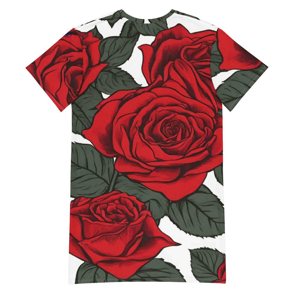 Red Rose Rhapsody All-Over T-Shirt Dress product image (6)