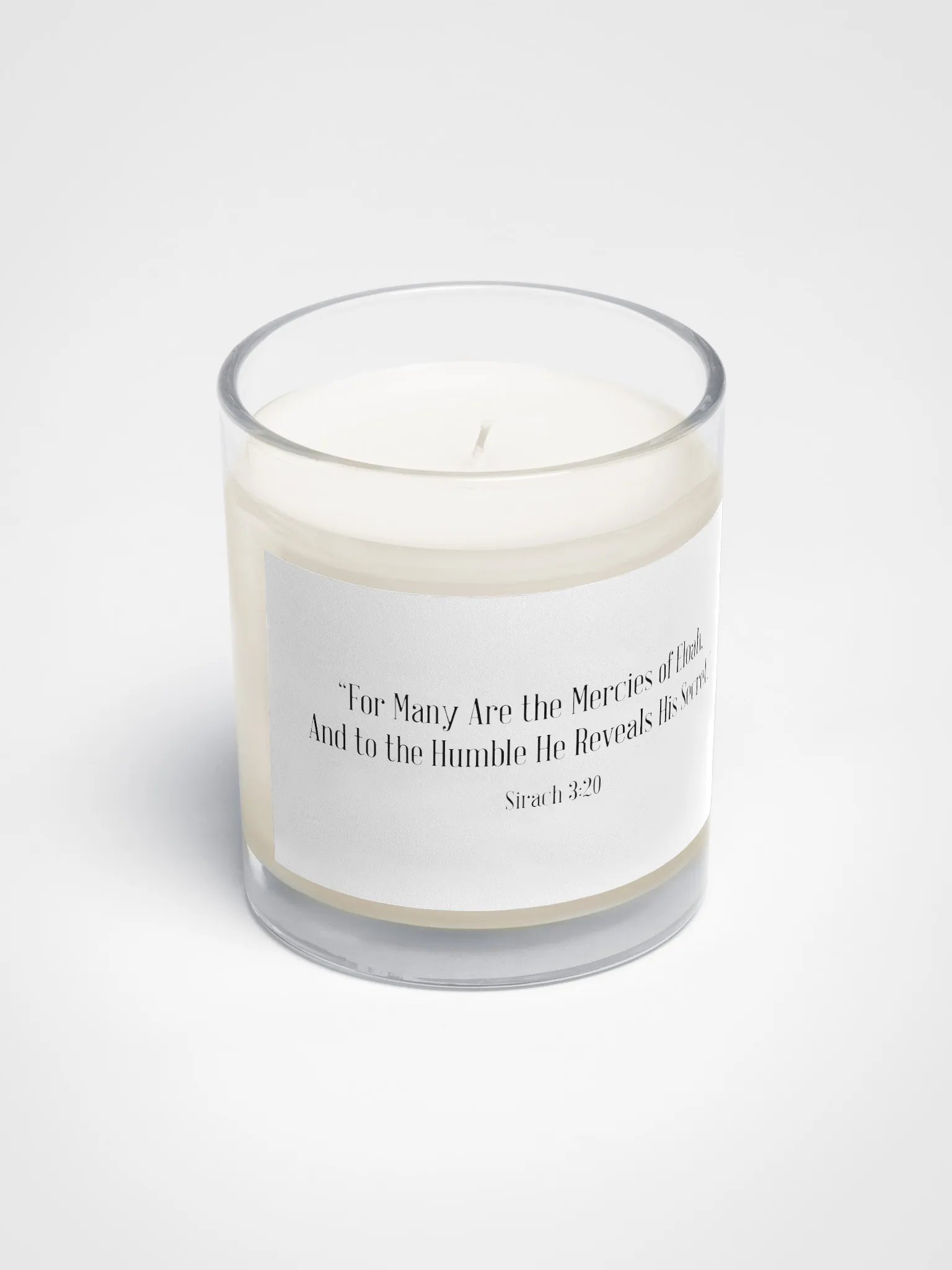 Sirach Wisdom Literature Soy Unscented Candle. product image (2)