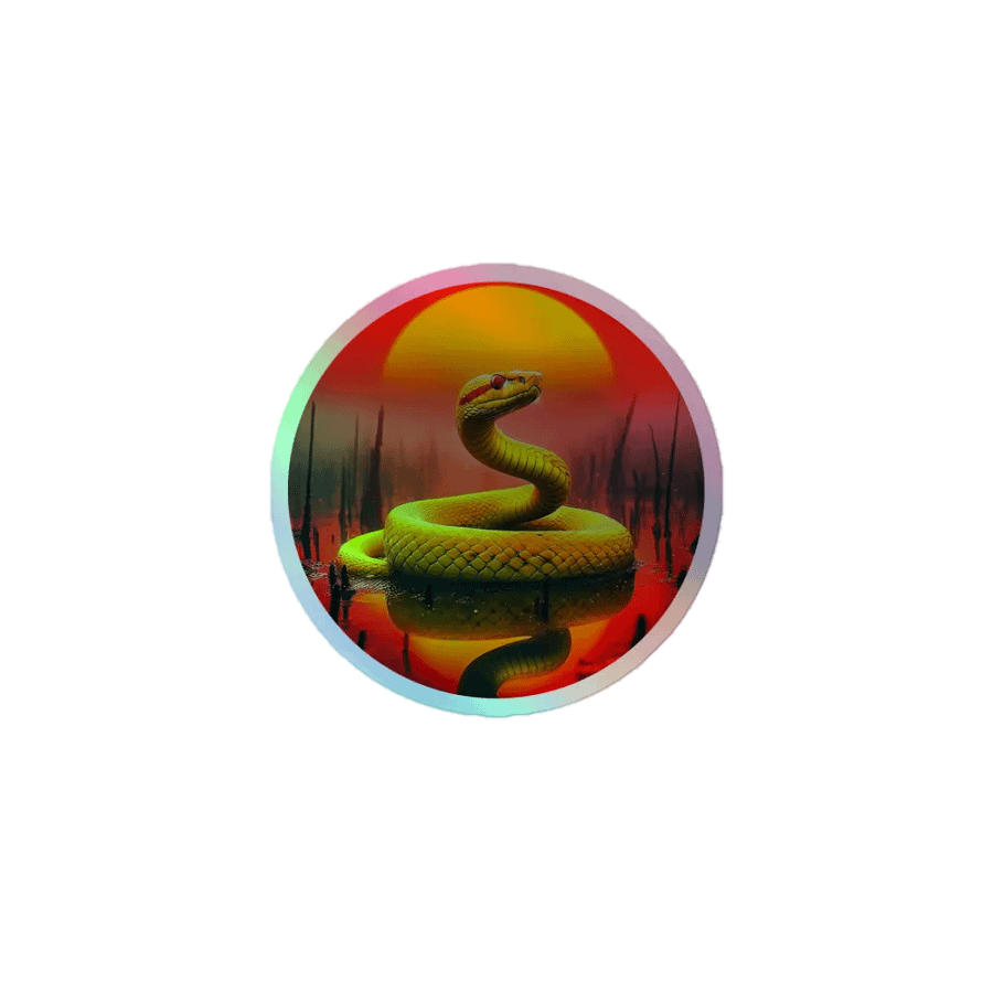 Sunset Serpent Kiss-Cut Holographic Sticker Sheet product image (1)
