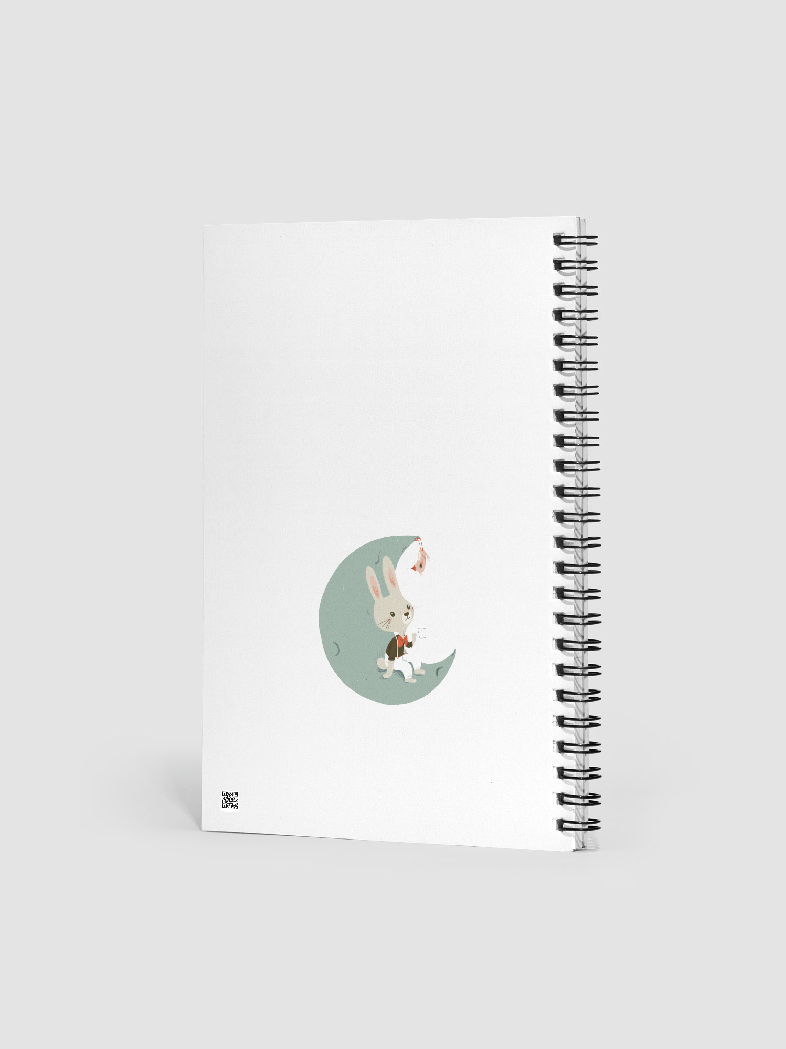 Moonlight Bunny – Cozy Night Spiral Notebook product image (2)