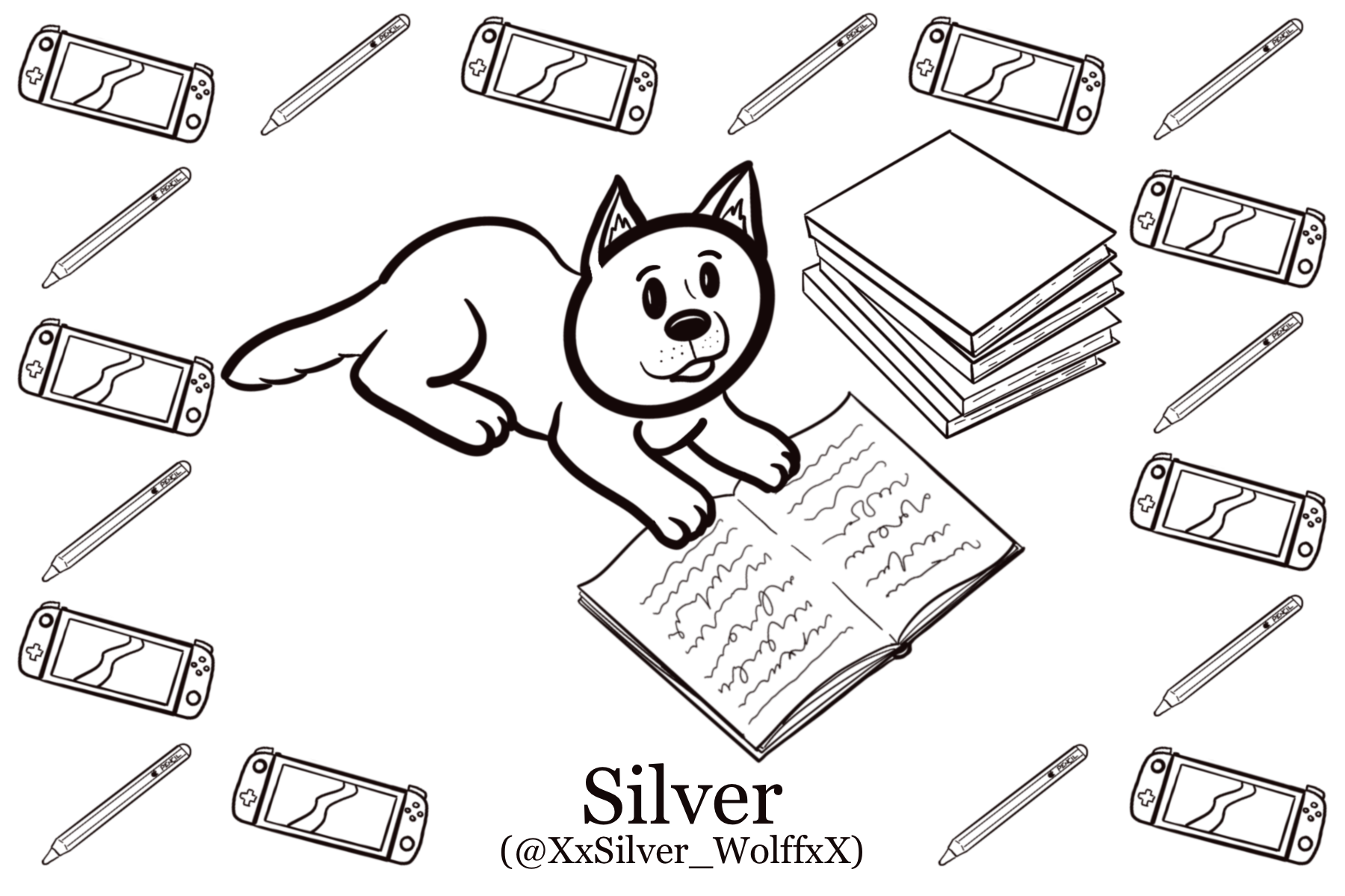 Silver Colouring Page product image (1)