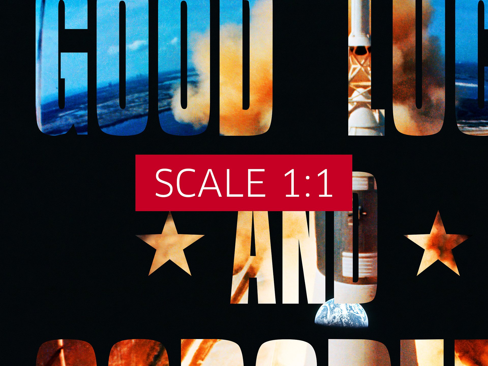 Good Luck and Godspeed / NASA, Apollo missions, Moon — space poster, science poster, space art, space collage product image (4)