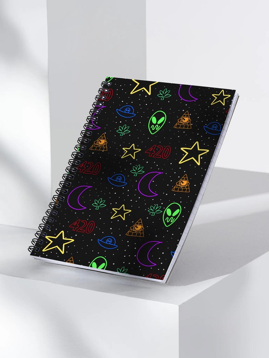 Spaceweed Pattern Spiral Notebook product image (3)