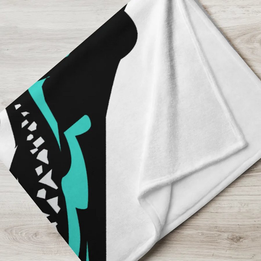 Aqua Shark Bite Throw Blanket product image (17)