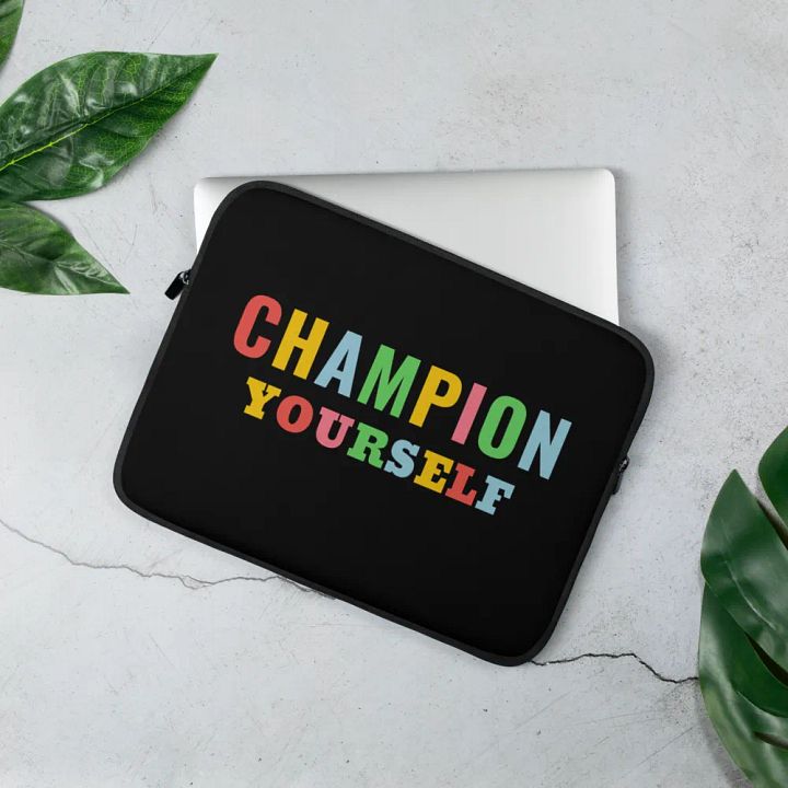 Champion Yourself Laptop Sleeve product image (2)