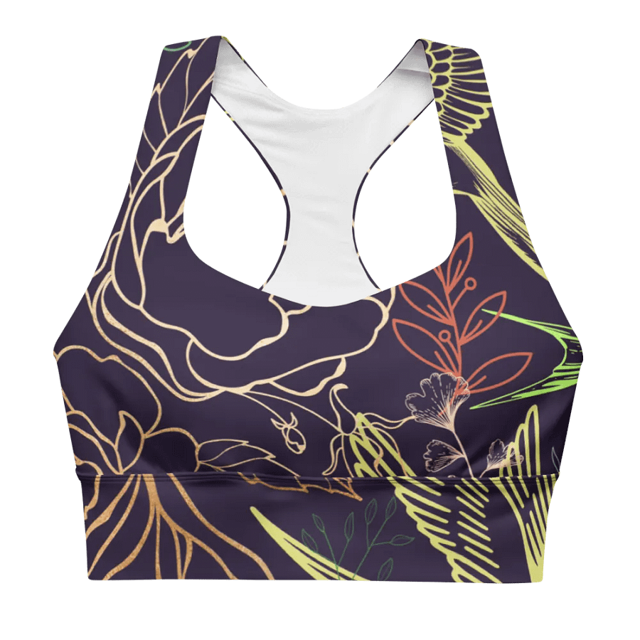 Botanical Sanctuary Longline Sports Bra - UPF50+ protection product image (5)