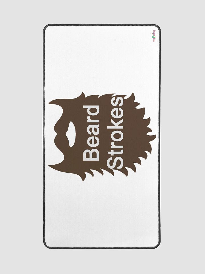 Brown Beard Strokes Desk Mat (White) product image (2)