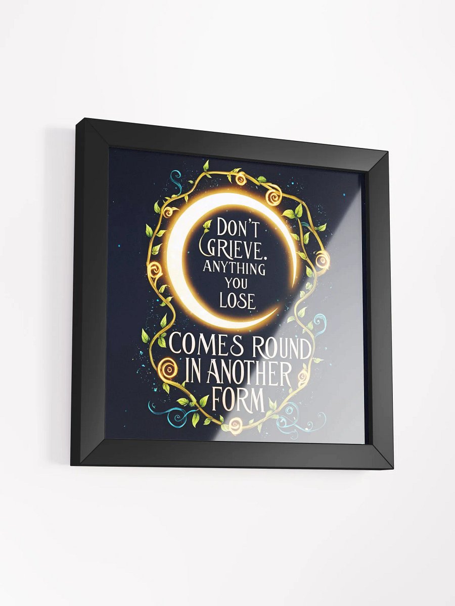 Don't grieve. Anything you lose comes round in another form - Framed High-Quality Matte Poster product image (3)