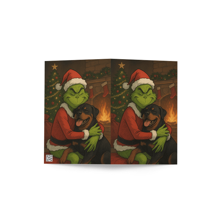 Grinch & Rottweiler Christmas Greeting Card product image (4)