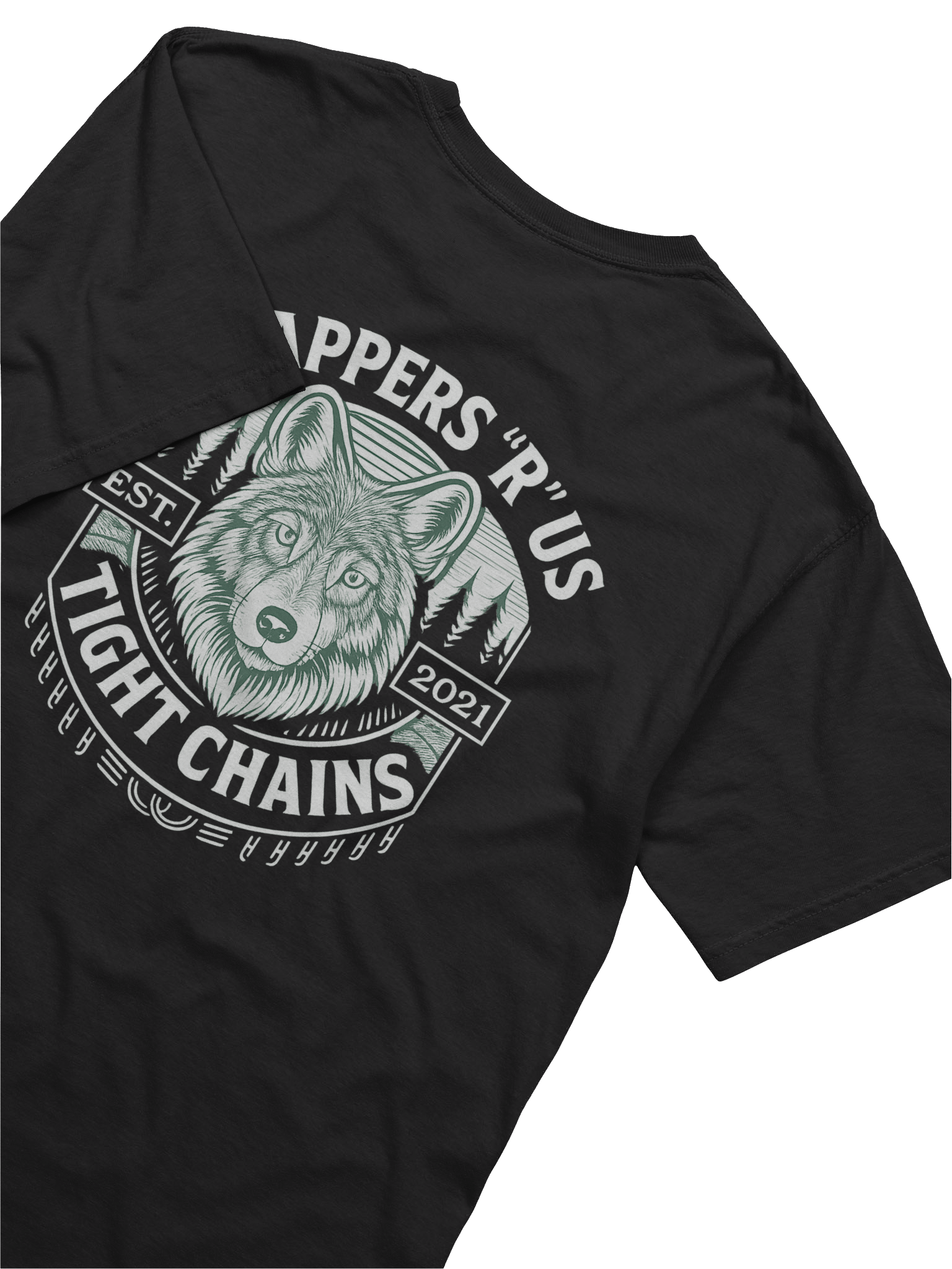 Black Tee White Tight Chains Logo product image (33)