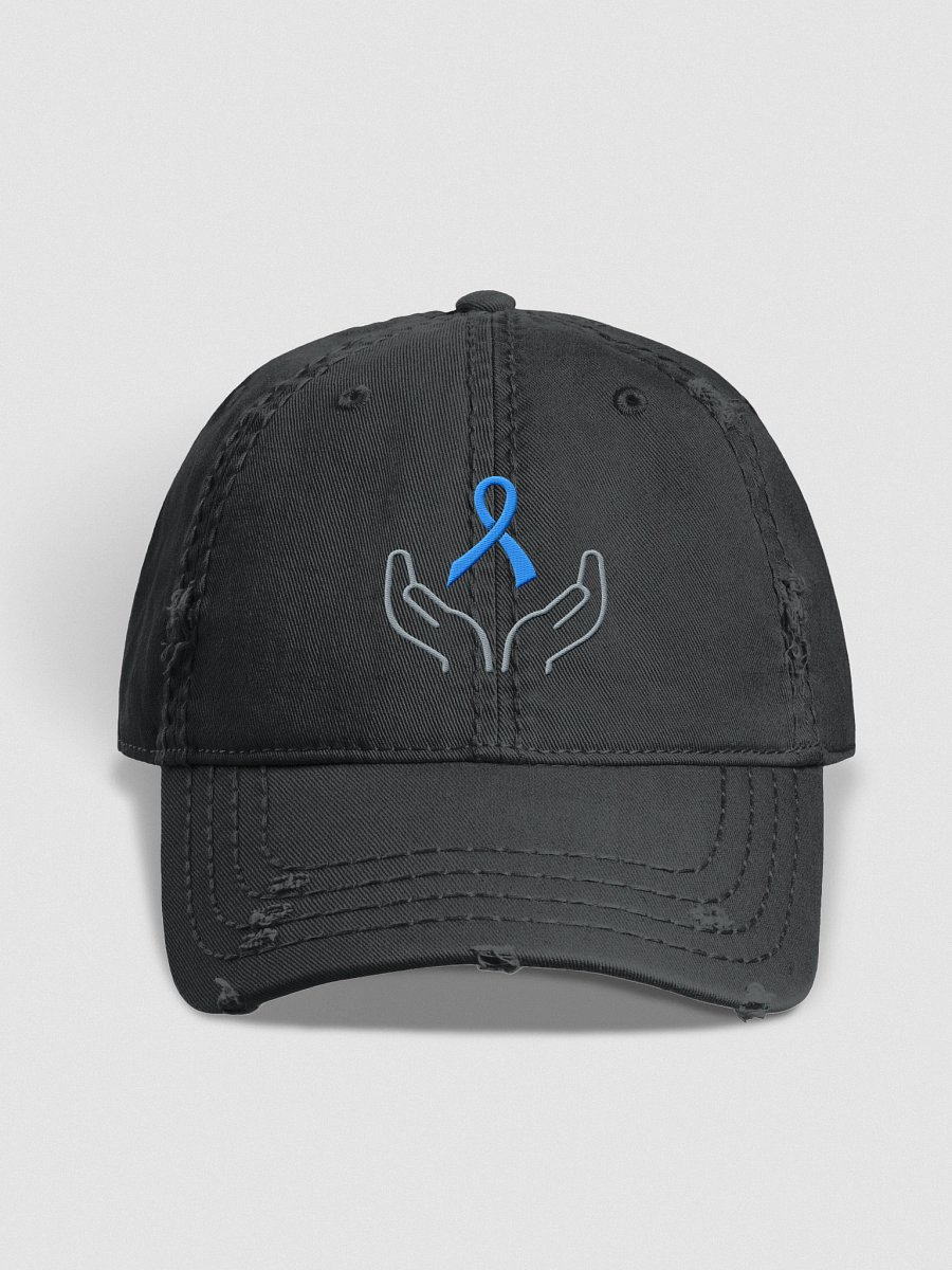 Awareness Blue Ribbon Distressed Dad Hat - FightProstateCancer product image (1)