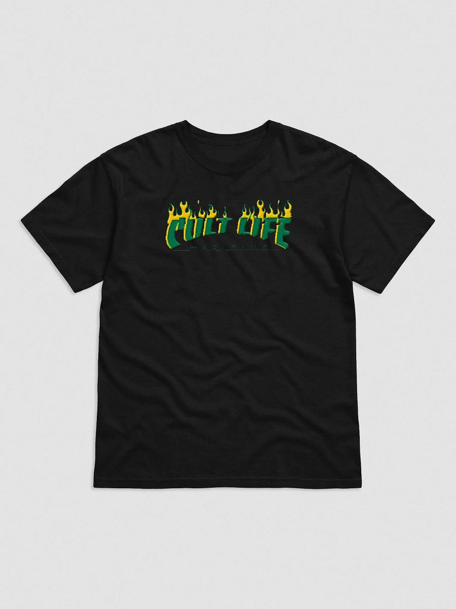 CULT LIFE MAGAZINE EMBROIDERY GREEN/GOLD product image (1)