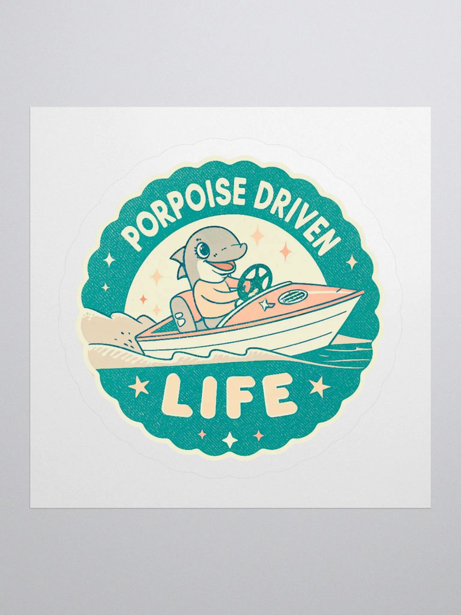 Porpoise Driven Life Retro Sticker product image (2)